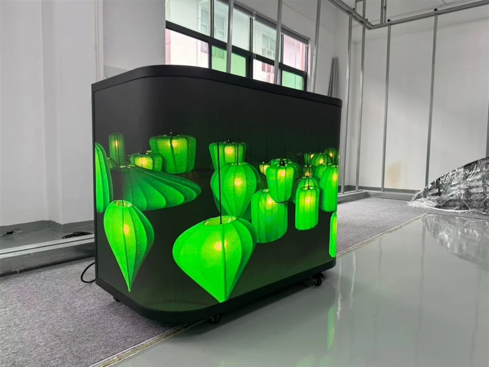 Portable DJ Booth With LED Video Wall Display Screen factory
